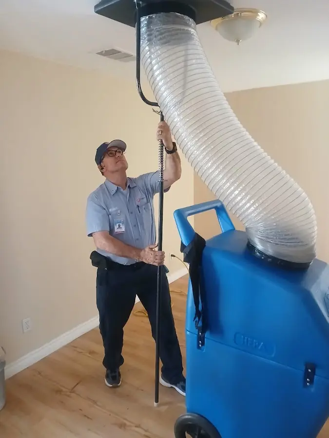 Mini Split Installation technician using HEPA equipment in Fort Lupton